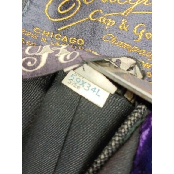 Vtg Collegiate Cap & Gown Co Bl Doctoral Graduation Black Purple Velvet 59 X 34L - Picture 13 of 13